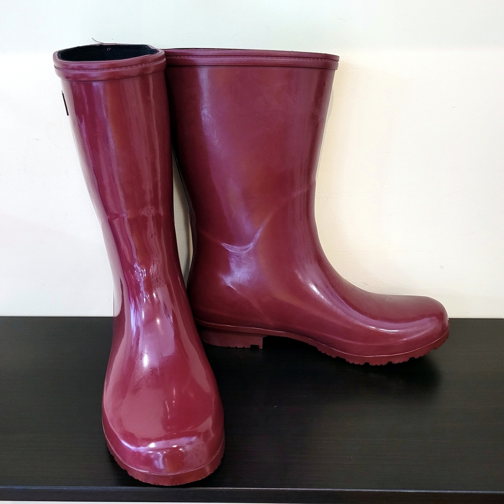 Roma Maroon Red Mid Rain Boots